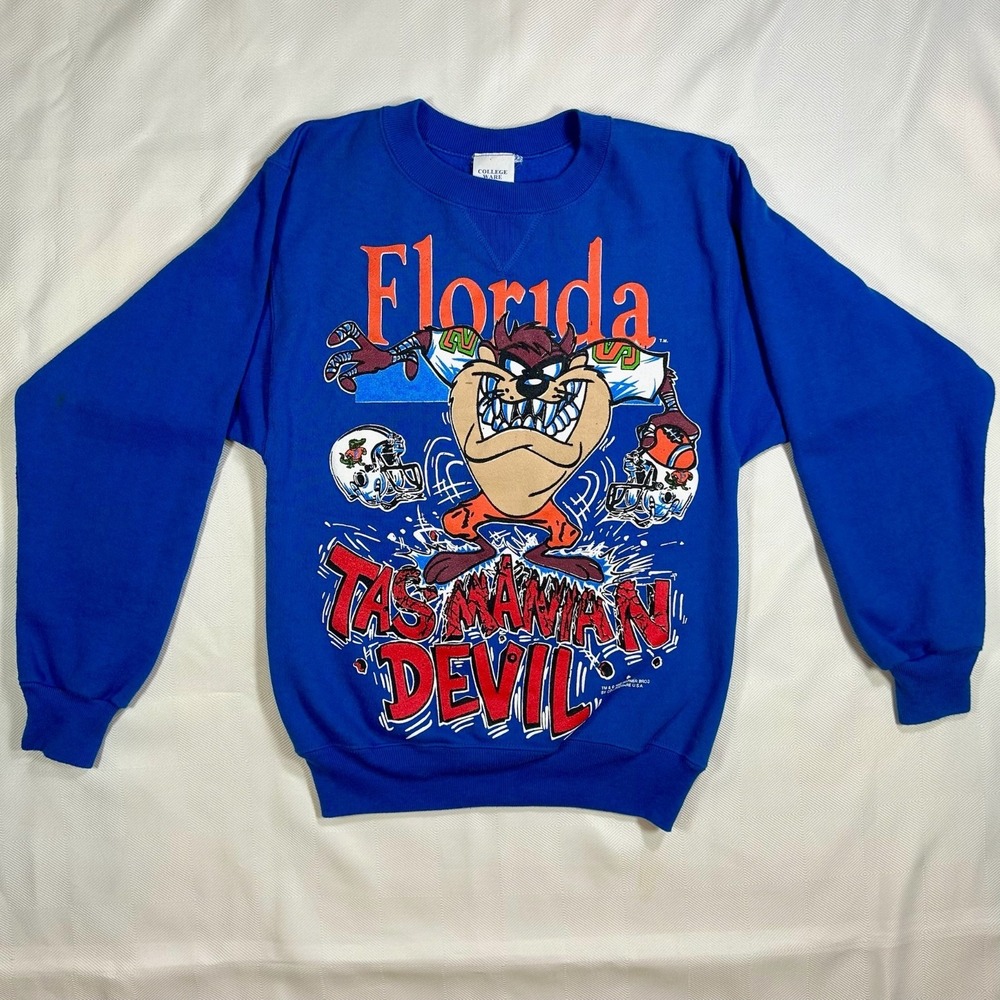 VTG University of Florida Gators- Taz Blue Sweatshirt 1993 - Womens Med **READ**